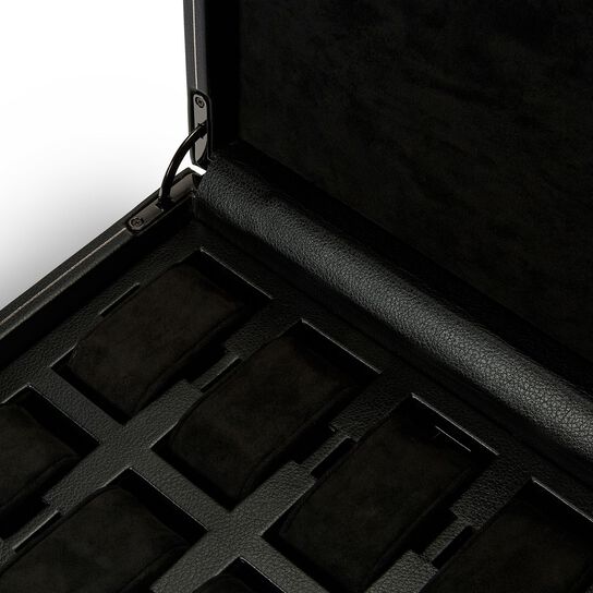 WOLF Black 8 PC Watch Box Open image number 3